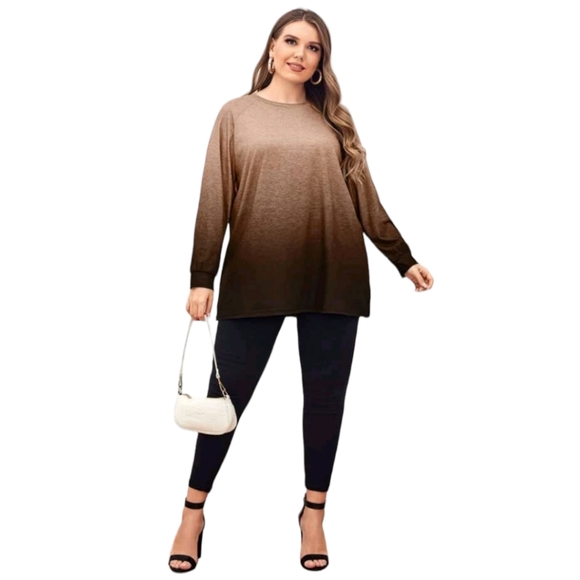 Shein Two Tone Raglan Long Sleeve Tee 4X - Picture 3 of 12
